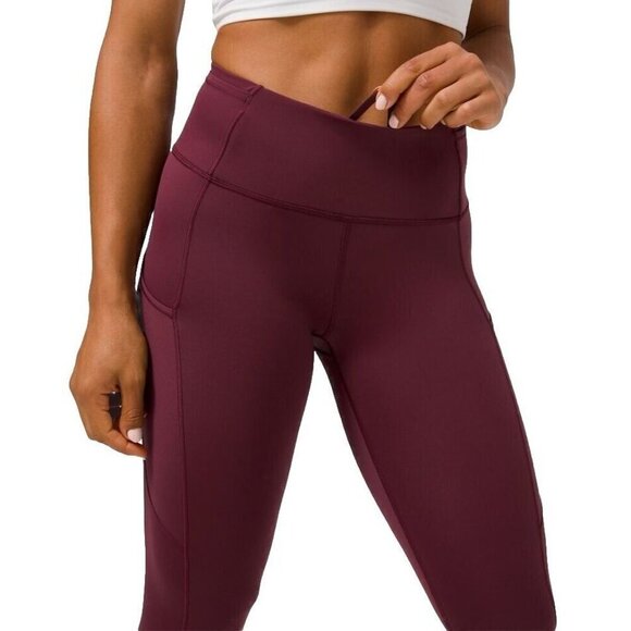 Lululemon Women's US6 Cassis Red Swift Speed  High-Rise 26’ Tight Yoga Pants - Picture 3 of 11